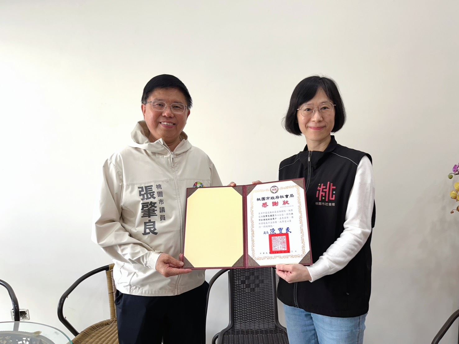 張肇良議員愛心挹注桃園社會局　扶助弱勢送暖傳愛